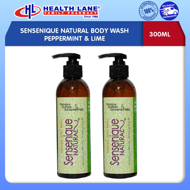 SENSENIQUE NATURAL BODY WASH PEPPERMINT & LIME (300ML)